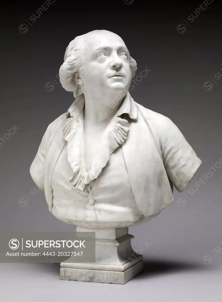 Jean-Antoine Houdon (French, 1741 - 1828), Giuseppe Balsamo, Comte di Cagliostro, 1786, marble