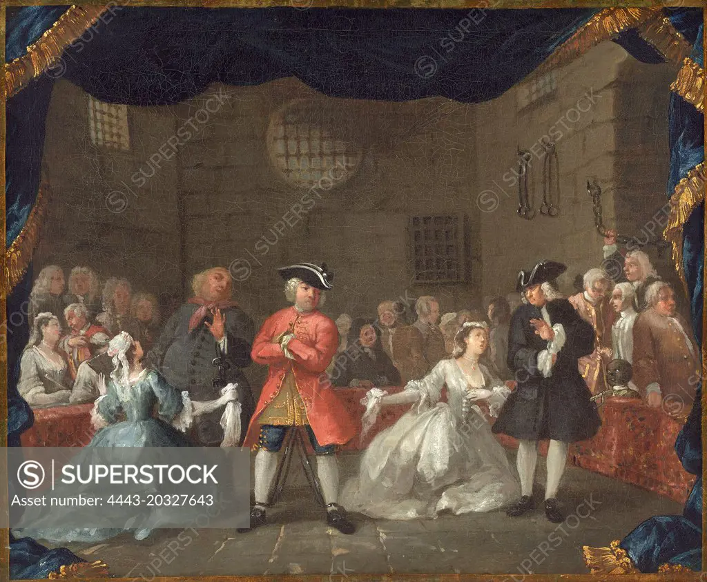 William Hogarth (English, 1697 - 1764), A Scene from The Beggar's Opera, 1728-1729, oil on canvas