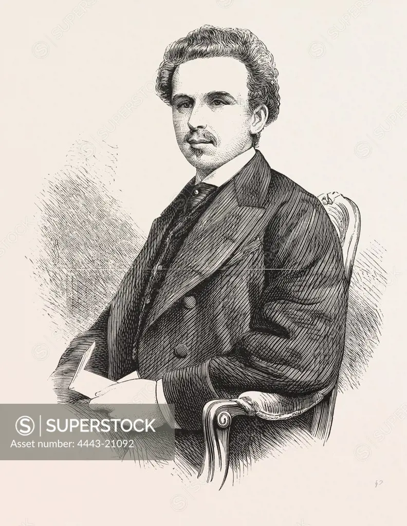 THE LATE VISCOUNT AMBERLEY,  Liberal politician Lord John Russell. He was Home Secretary from 1835 to 1839, Foreign Secretary from 1852 to 1853 and 1859 to 1865 and Prime Minister of the United Kingdom, UK, britain, british, europe, united kingdom, great britain, european, engraving 1876