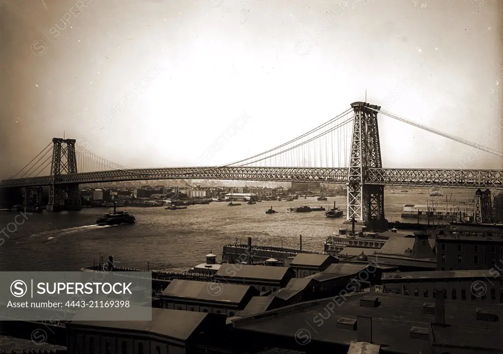 New York and Williamsburg Bridge, Bridges, United States, New York (State), New York, 1904