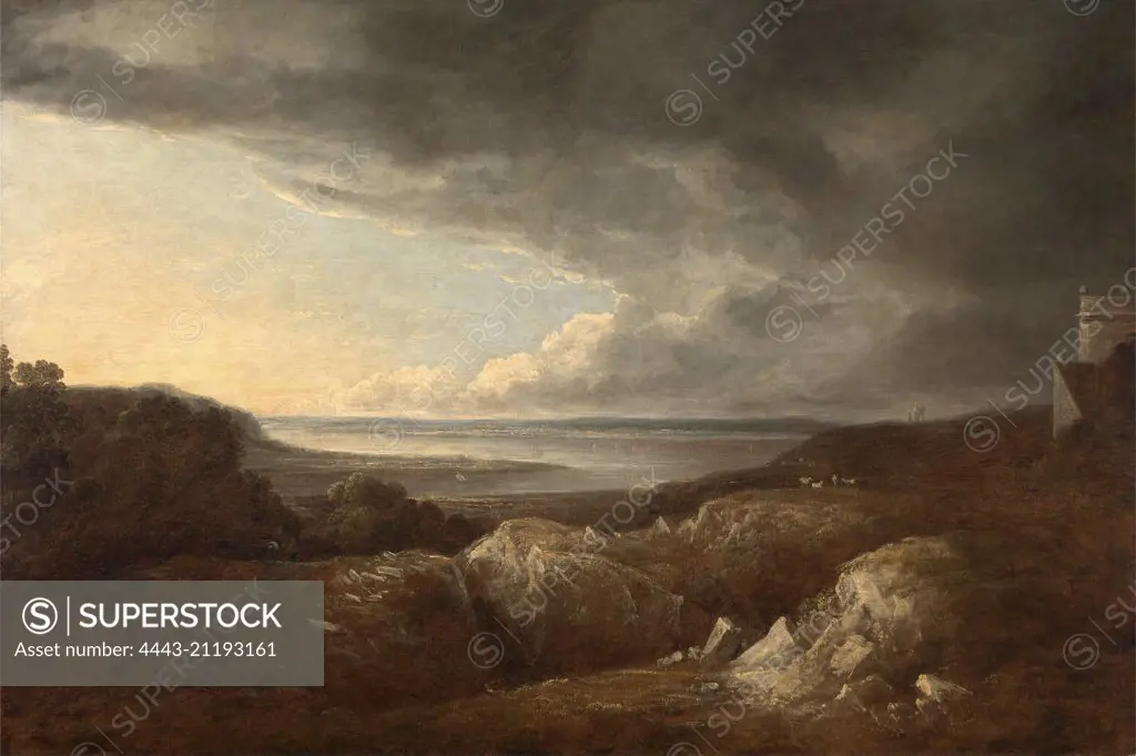 View of the River Severn, near King's Weston, Seat of Lord de Clifford The Coast near King's Weston, Seat of Lord de Clifford Signed and dated in black paint, lower left: "... Barker 1809", Benjamin Barker, 1776-1838, British
