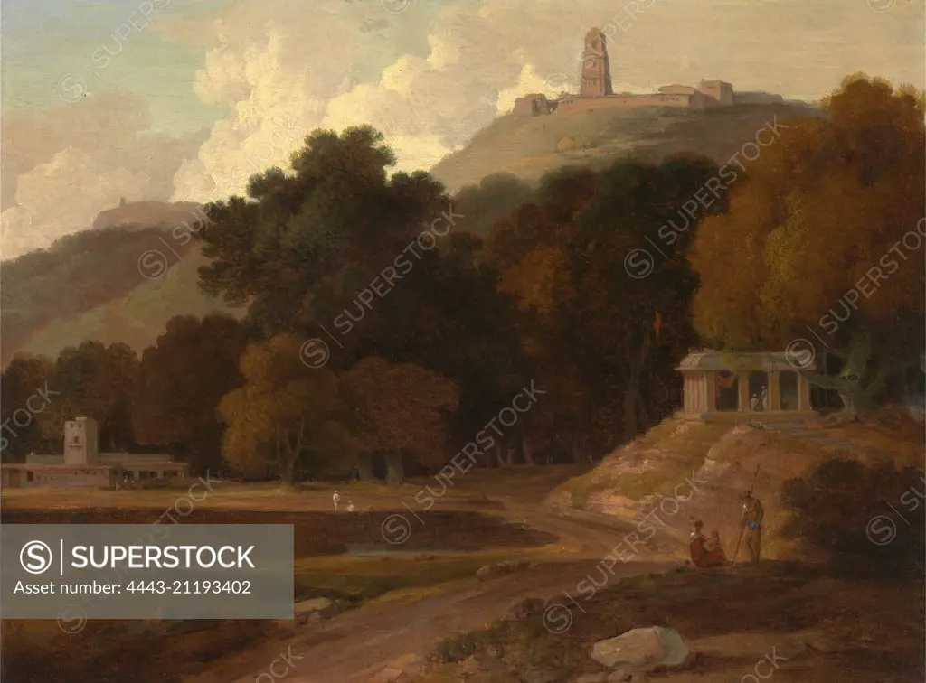 Hilly Landscape in India Signed lower left: "T? Daniell", Thomas Daniell, 1749-1840, British
