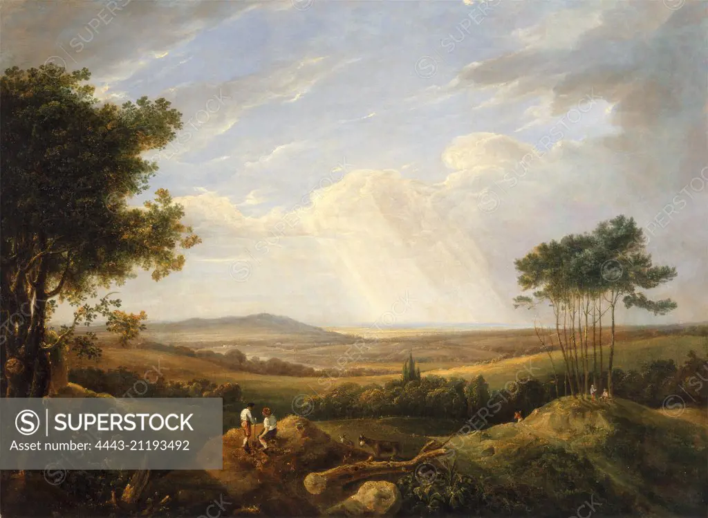 Landscape with Figures, Capt. Thomas Hastings, 1778-1854, British