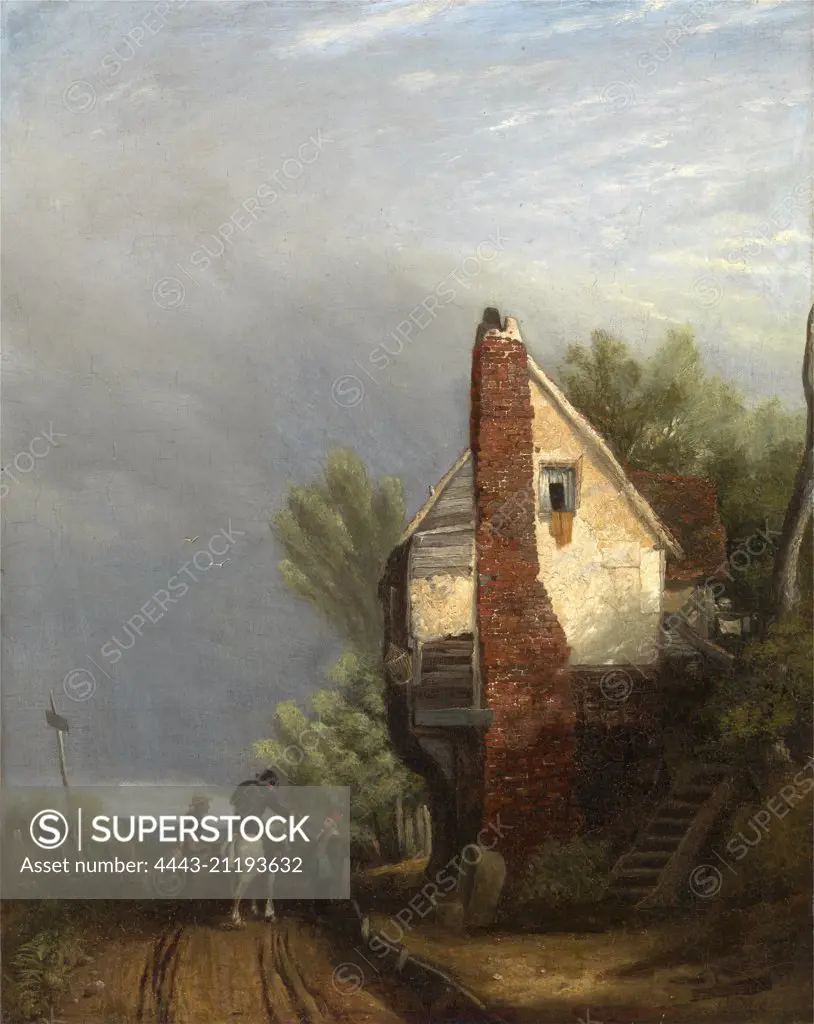 An Old Gable Inscribed in brown paint, lower left (rail of frame): "AN OLD GABLE" and right: "EXHIBITED AT R.A. 1811." Signed in brown paint, lower left: "WM ?", William Mulready, 1786-1863, Irish