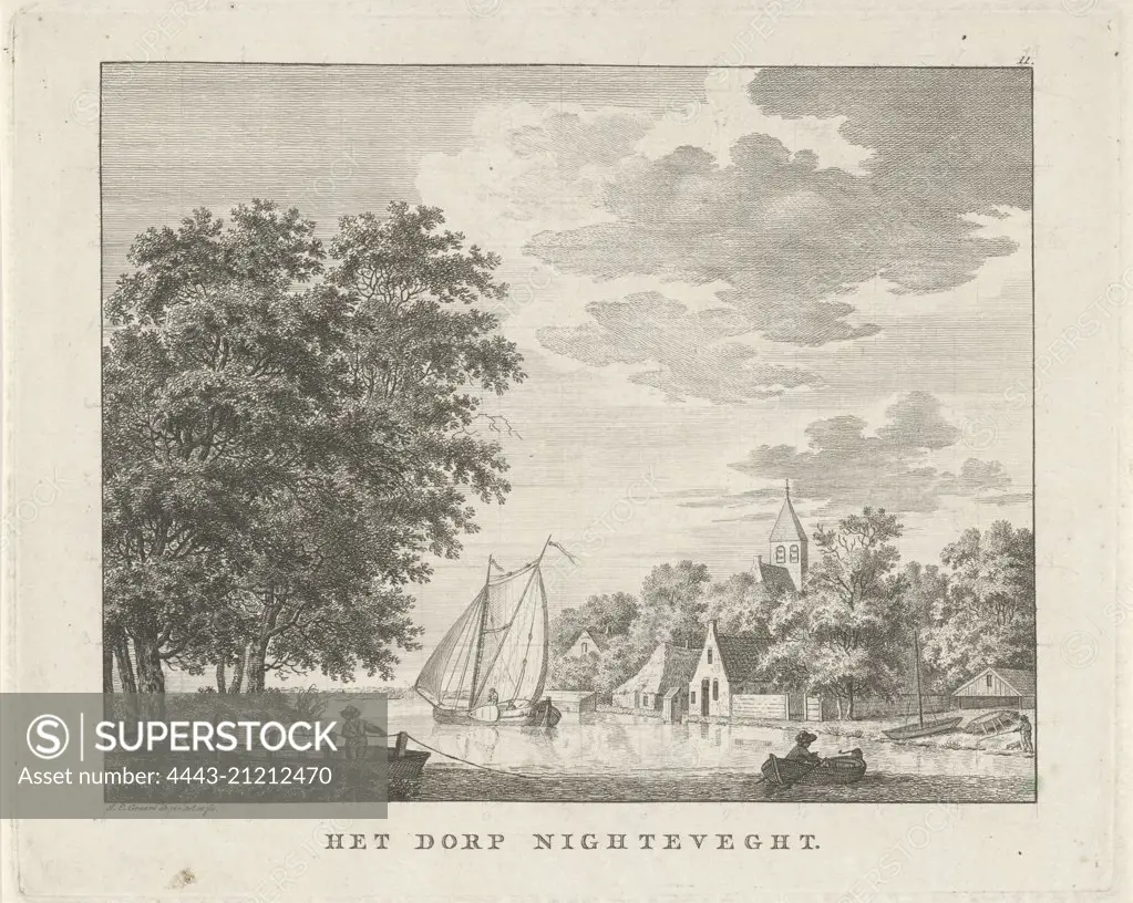 View of the village Nigtevecht, Jan Evert Grave, 1786 - 1805
