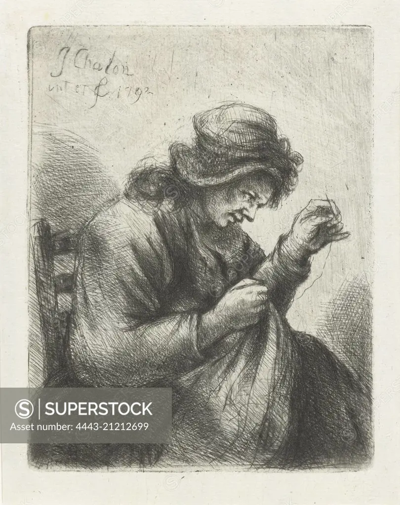 Old dressmaker, Jan Chalon, 1792