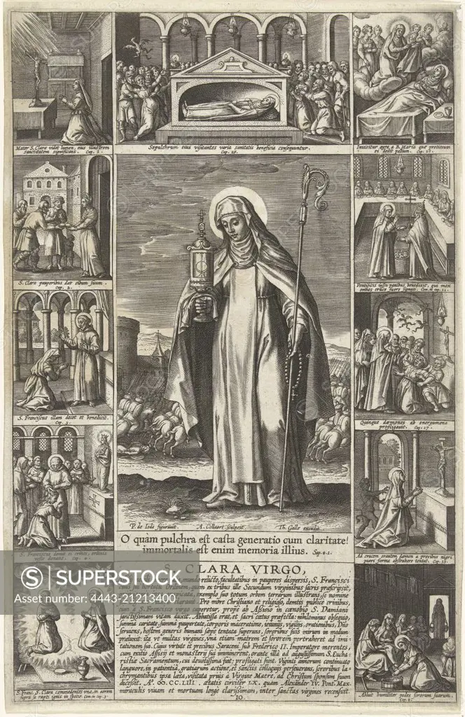 Saint Clare, Adriaen Collaert, Theodoor Galle, 1612 - 1618