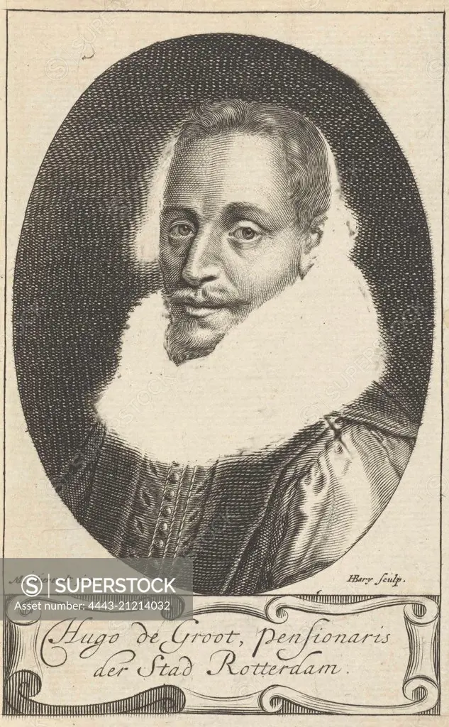 Portrait of Hugo Grotius, Hendrik Bary, 1657 - 1707
