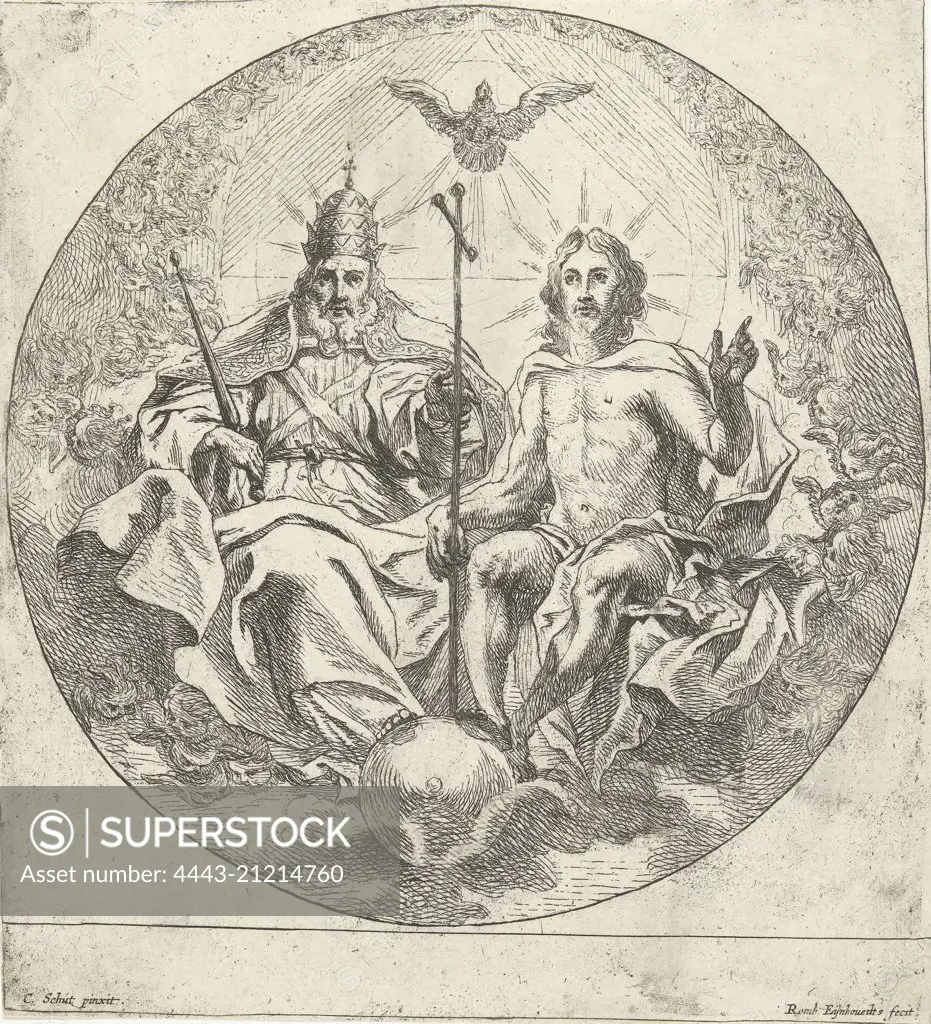 Holy Trinity, print maker: Remoldus Eynhoudts, Cornelis Schut I, c. 1626 - c. 1680