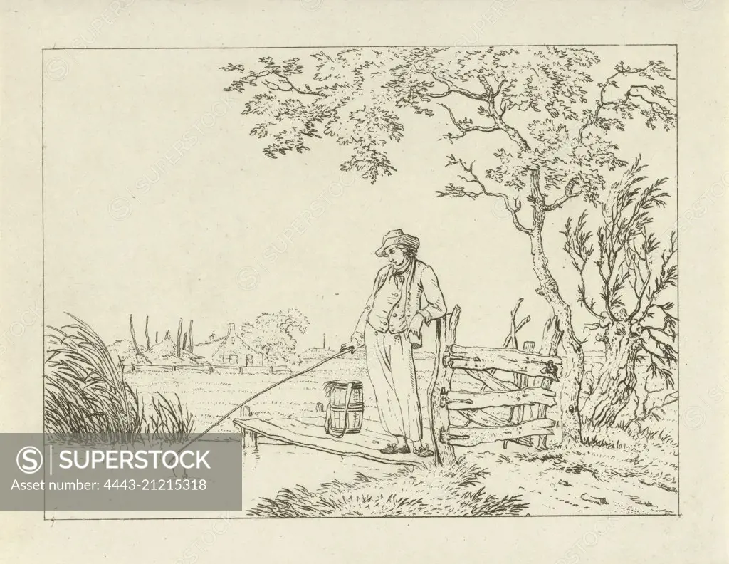 Fisher on deck, Hermanus Fock, 1781 - 1822