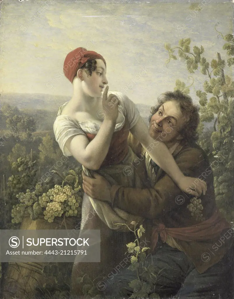 The Amorous Vineyard Laborer, Peter Paul Joseph Noël, 1817 - 1819