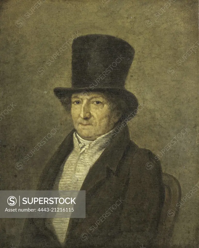 Portrait of Jean Bernard, Art Collector and Painter in Amsterdam, Gerrit Jan Michaëlis, 1828