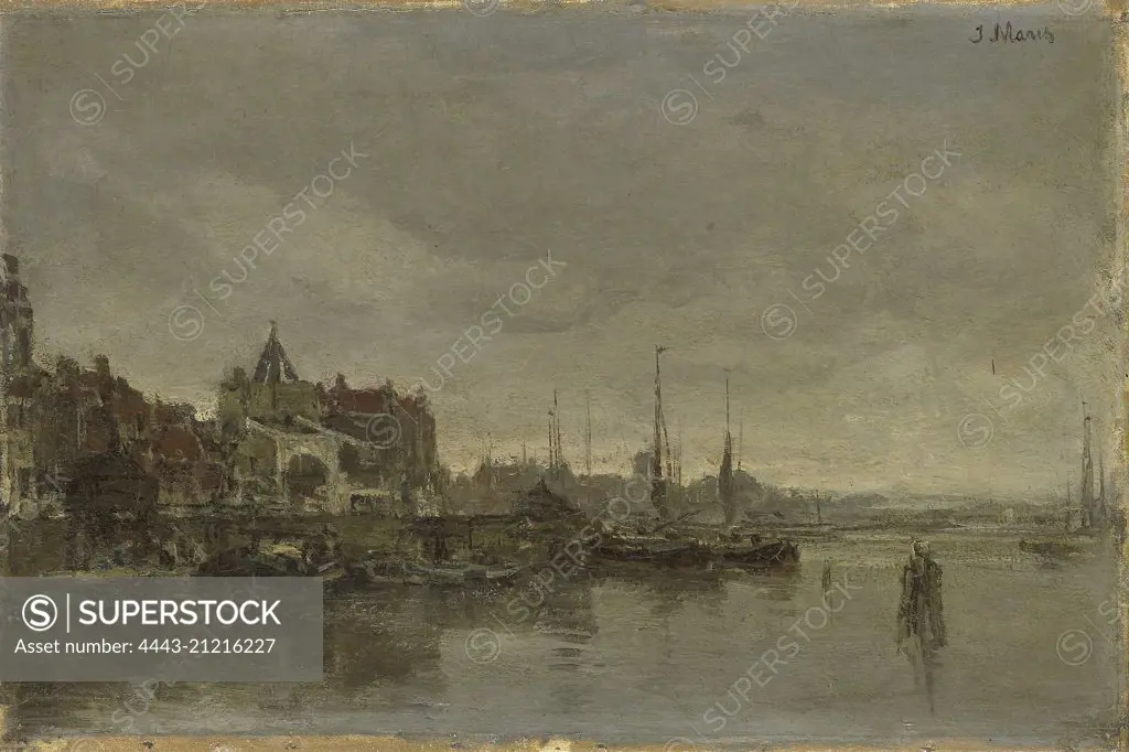 The Schreierstoren in Amsterdam, The Netherlands, Jacob Maris, 1879 - 1881