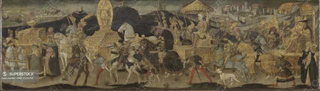 Darius Marching to the Battle of Issus, workshop of Apollonio di Giovanni, c. 1450 - c. 1455
