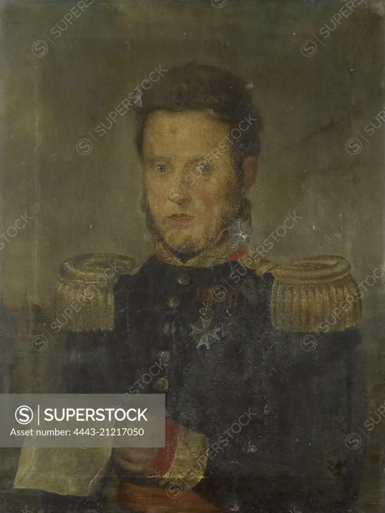 Portrait of a general, Anonymous, c. 1840