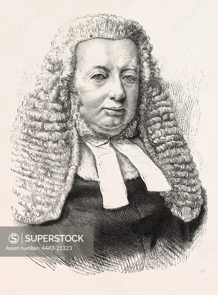 THE LATE MR. JUSTICE QUAIN, John Richard Quain (1816_1876), judge, ENGRAVING 1876, UK, britain, british, europe, united kingdom, great britain, european