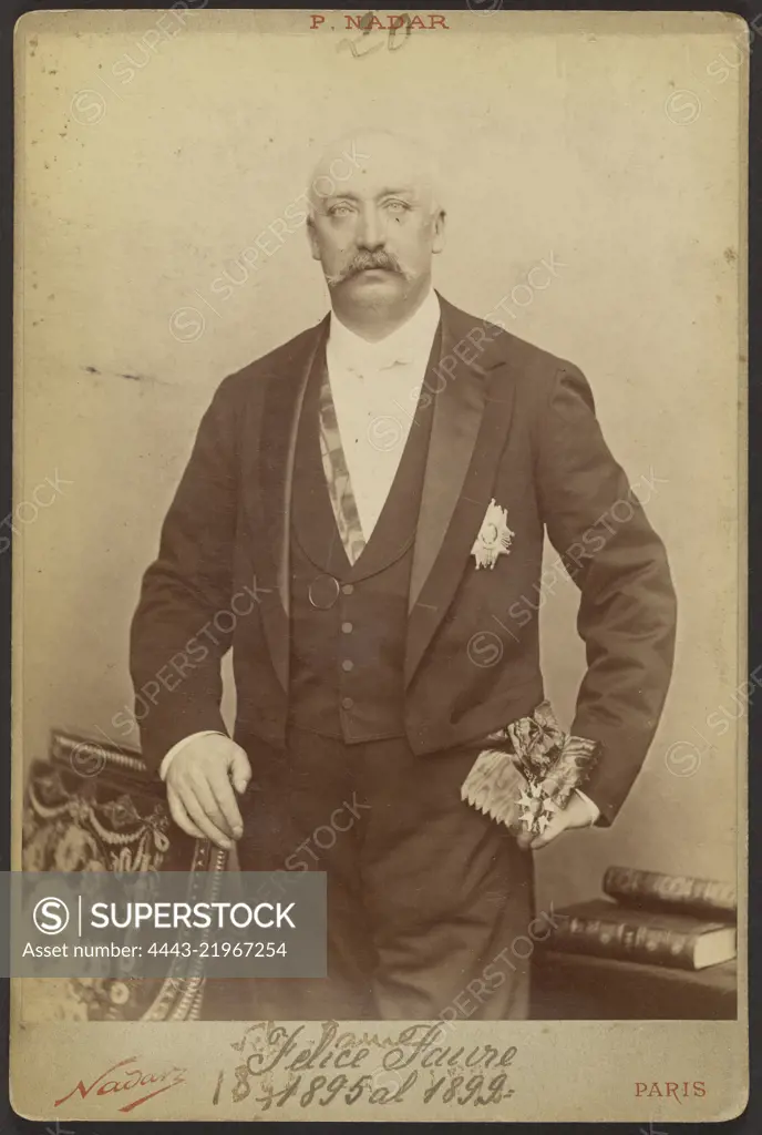 President Felice Faure; Paul Nadar (French, 1856 - 1939); 1895 - 1900; Albumen silver print