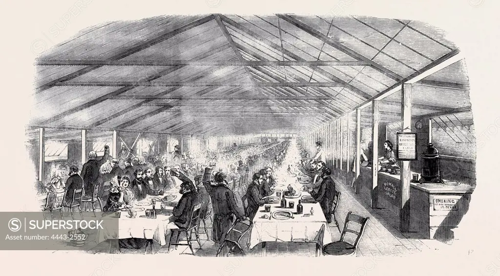 DINNER GIVEN TO THE OPERATIVES OF MESSRS. HORROCKS, MILLER, AND CO., AT MANCHESTER, UPON THEIR VISIT TO THE ART TREASURES EXHIBITION