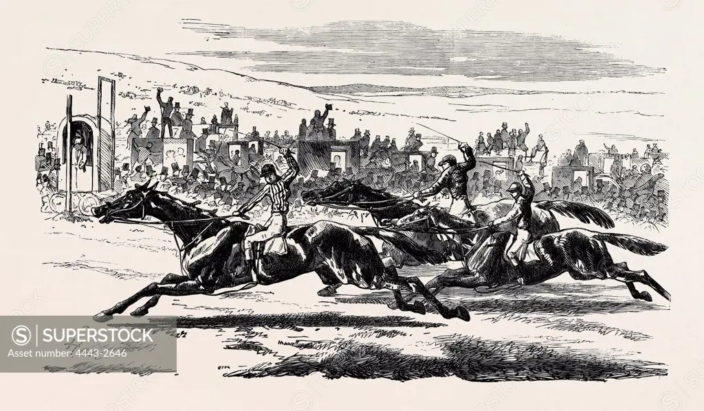 THE DECIDING HEAT FOR THE CESAREWITCH STAKES, 1857