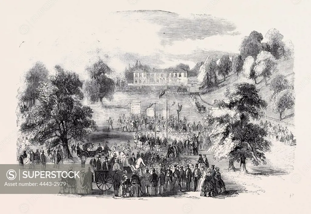 REJOICINGS IN THE PARK ADJOINING WICK HOUSE, CELEBRATION OF THE COMING OF AGE OF GEORGE WILLIAM, THE NINTH EARL OF COVENTRY, WORCESTERSHIRE
