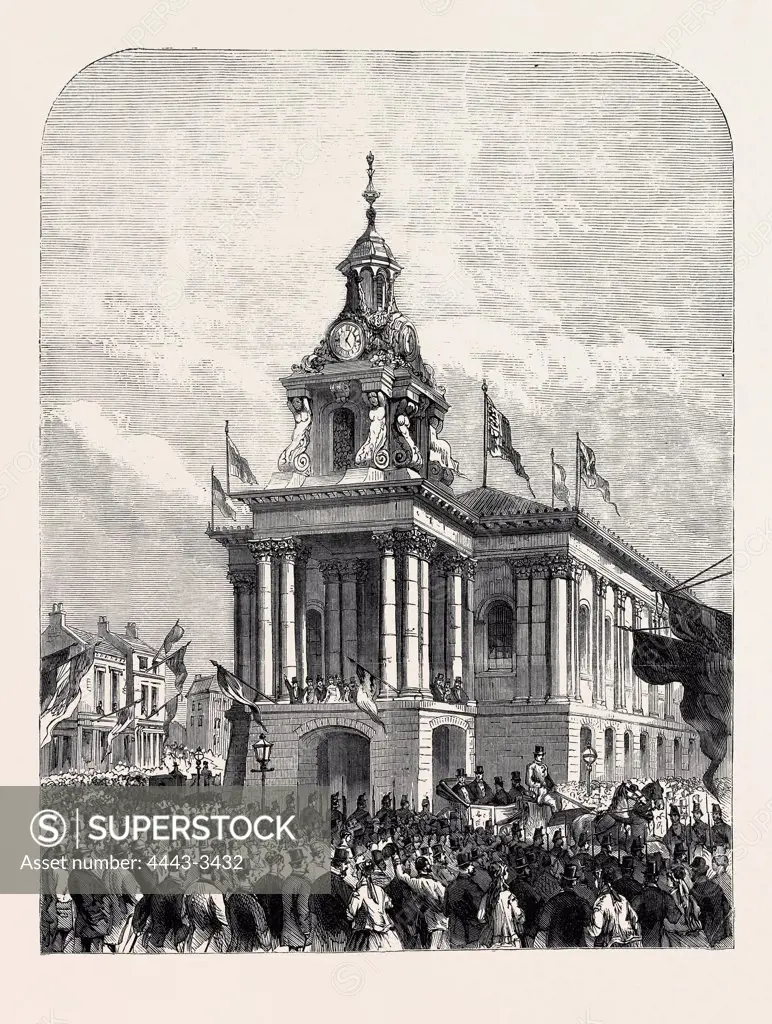 EARL DE GREY AND RIPON GOING FROM THE TOWNHALL AT BURSLEM TO OPEN THE WEDGWOOD INSTITUTE, 1869