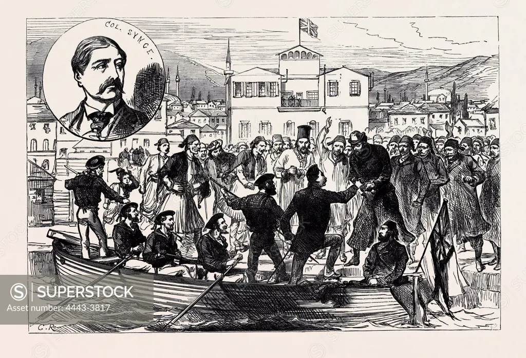ARRIVAL OF COLONEL SYNGE AT SALONICA AFTER HIS RELEASE BY THE BRIGANDS, 1880