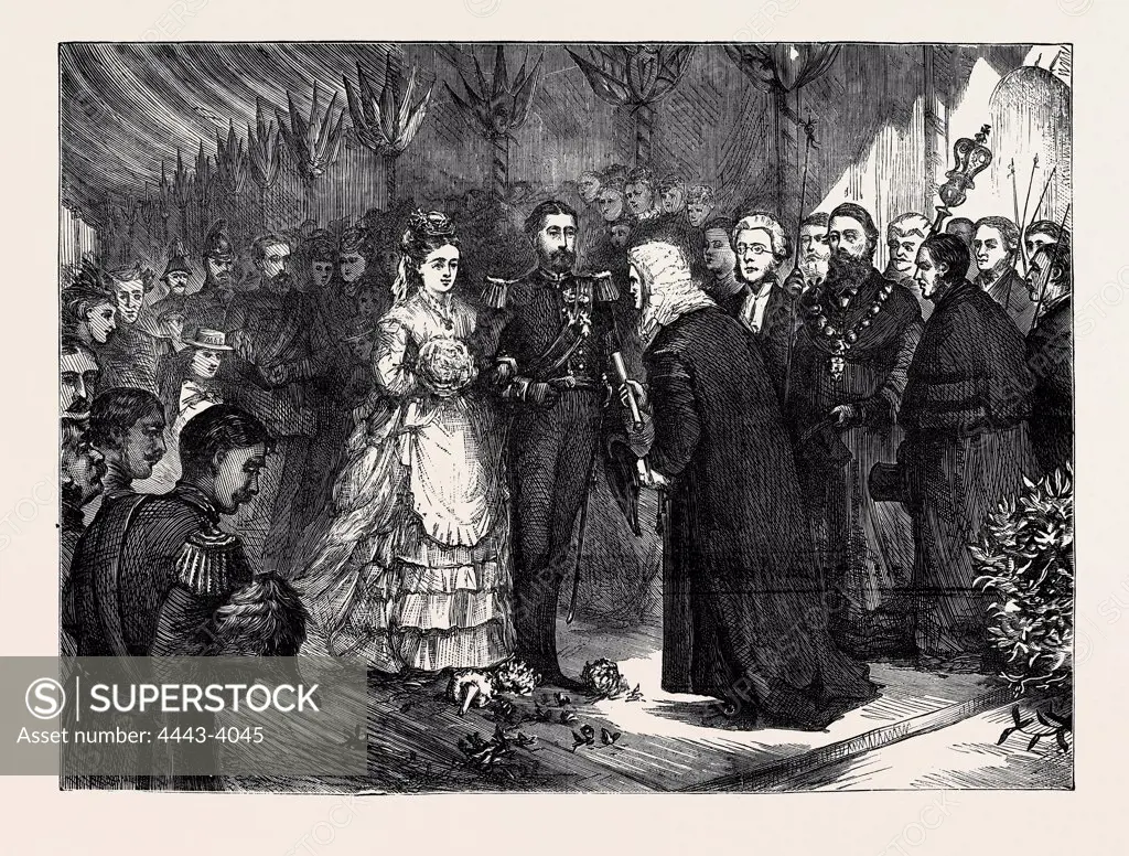 THE RECORDER OF GRAVESEND PRESENTING THE ADDRESS TO THE DUKE AND  OF EDINBURGH, 1874
