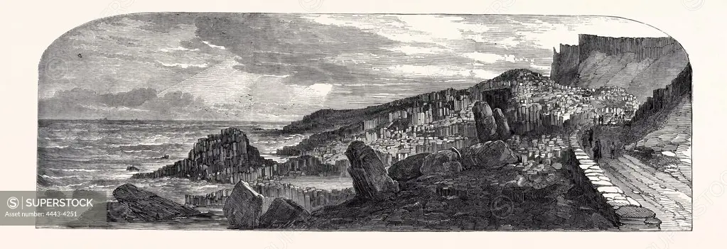 THE GIANT'S CAUSEWAY, GENERAL VIEW, WEST