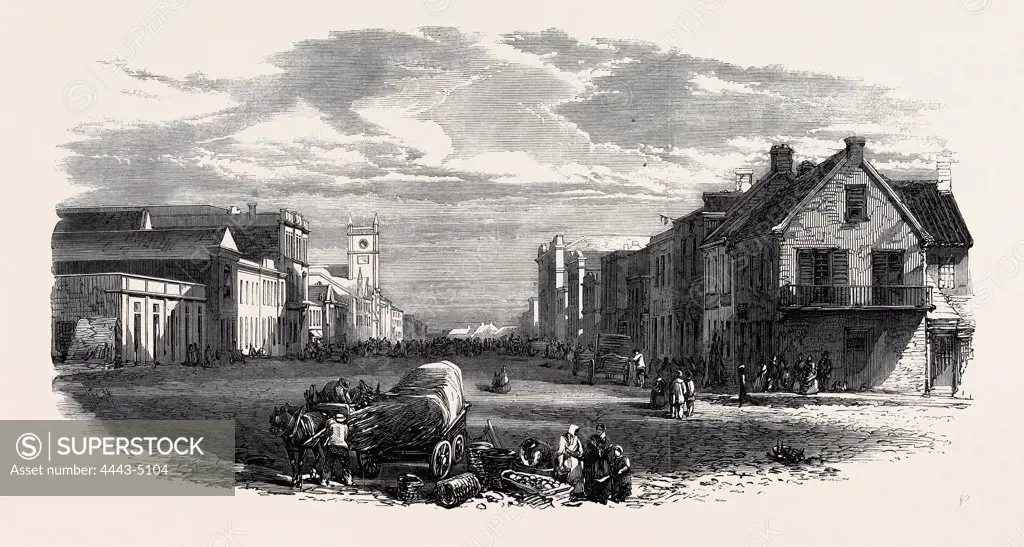 THE MAIN STREET OF PORT ELIZABETH, ALGOA BAY, CAPE COLONY, 1866
