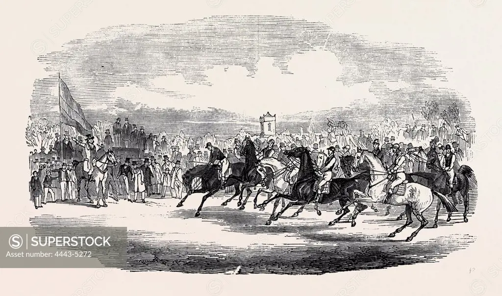 NORTHAMTONSHIRE GRAND MILITARY STEEPLE CHASE, THE START