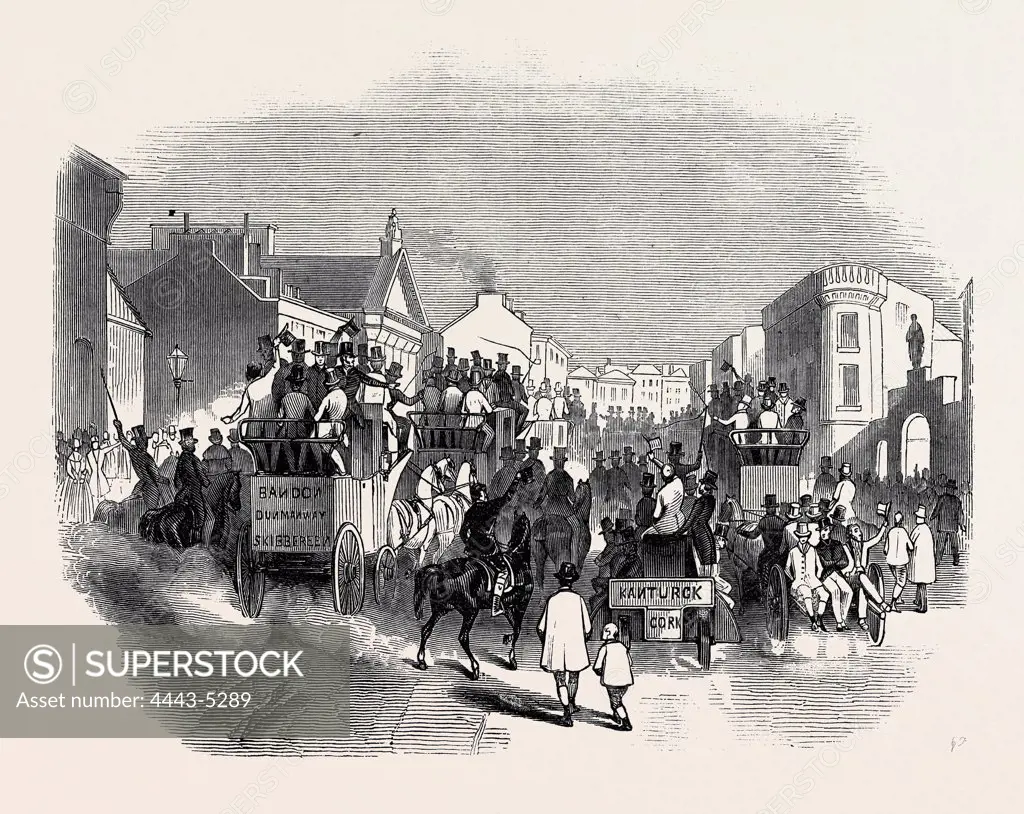CITY OF CORK, SCENE ON THE DAY OF THE O'CONNELL DINNER