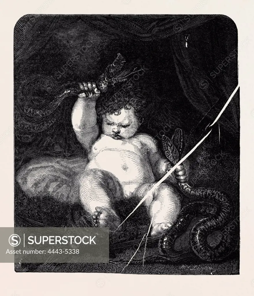 INFANT HERCULES, FROM THE PICTURE BY SIR JOSHUA REYNOLDS.