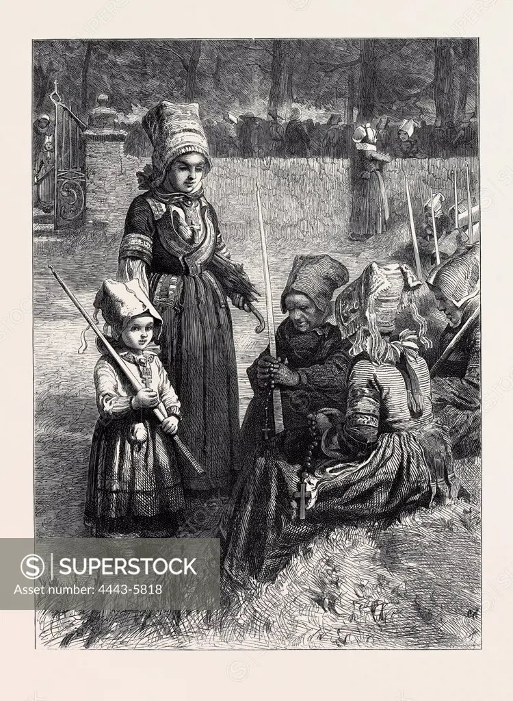 'BRETON WOMEN AT A PARDON,' BY F.J. SKILL, 1871