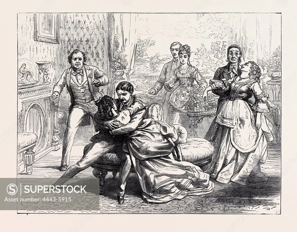 SCENE FROM 'PARTNERS FOR LIFE,' AT THE GLOBE THEATRE, LONDON, 1871
