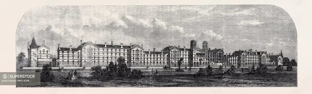 THE NEW BARRACKS FOR THE GUARDS AT CHELSEA, DECEMBER 21, 1861