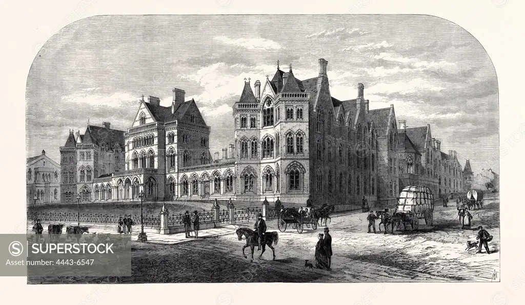 THE NEW INFIRMARY AT LEEDS, NOW OCCUPIED BY THE NATIONAL ART EXHIBITION, OPENED BY THE PRINCE OF WALES ON TUESDAY, 1868