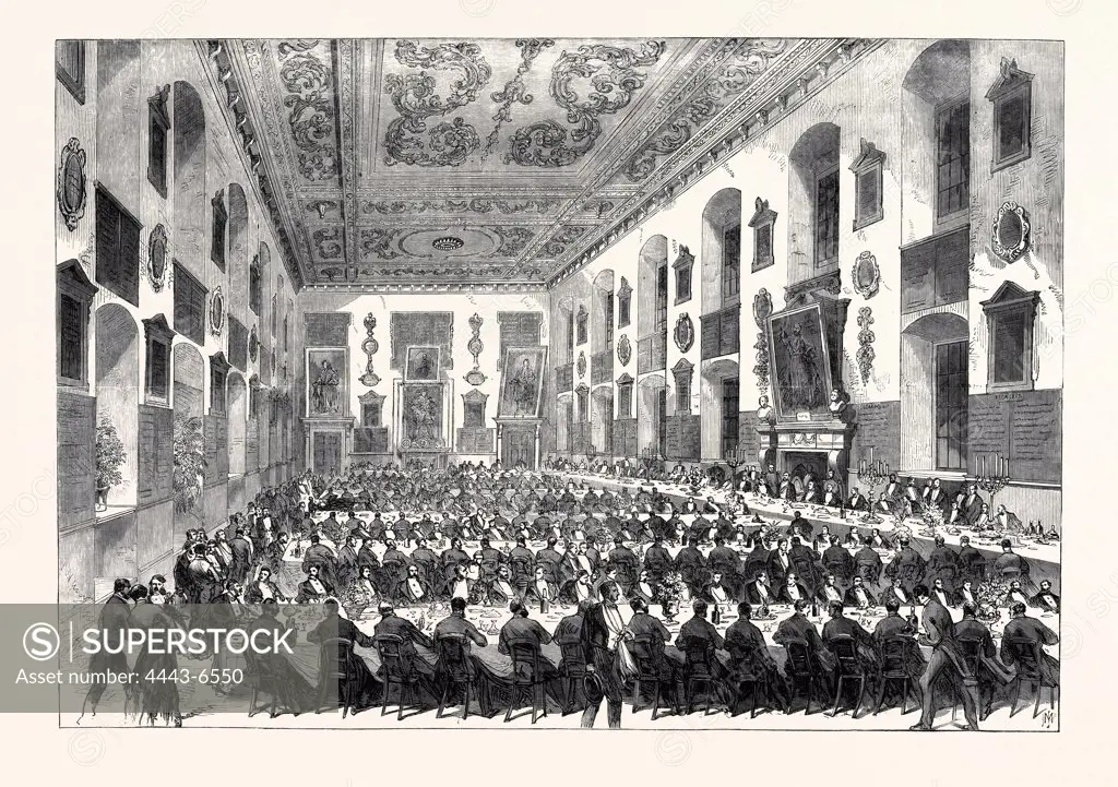 THE PRINCE OF WALES DINING AT ST. BARTHOLOMEW'S HOSPITAL, 1868