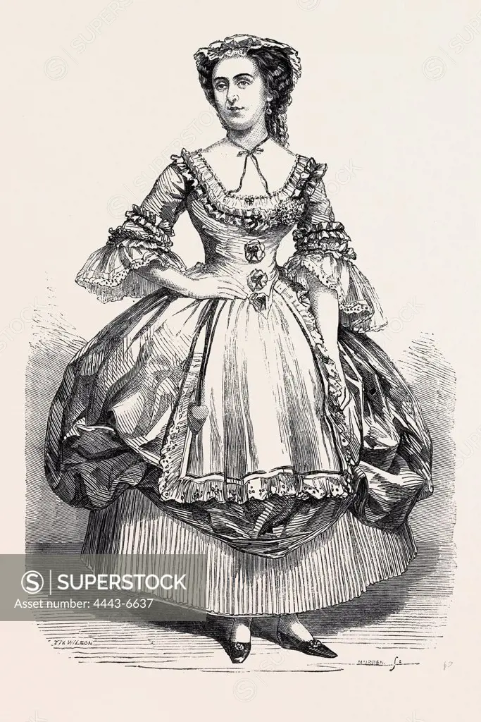 MISS FANNY STIRLING, OF THE HAYMARKET THEATRE, AS 'MISS HARDCASTLE'