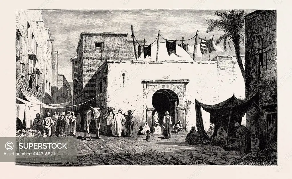 A BATH-HOUSE. Egypt, engraving 1879