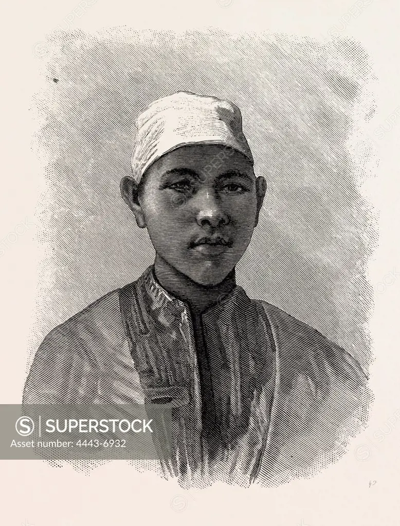 A BOY OF ESNEH. Egypt, engraving 1879