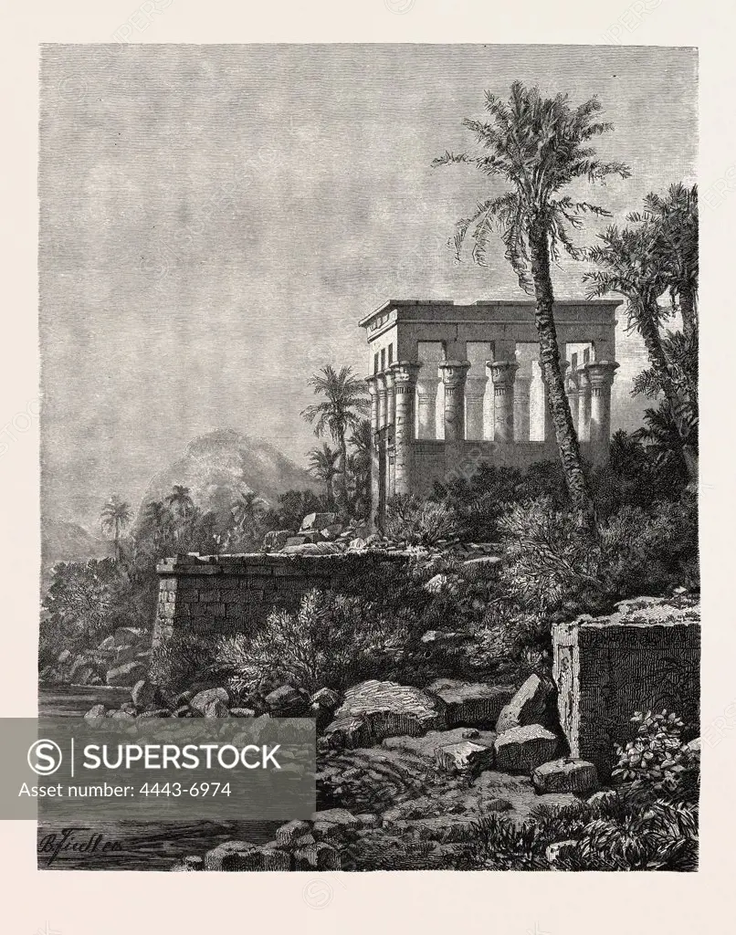 THE KIOSK ON THE ISLAND OF PHILAE. Egypt, engraving 1879