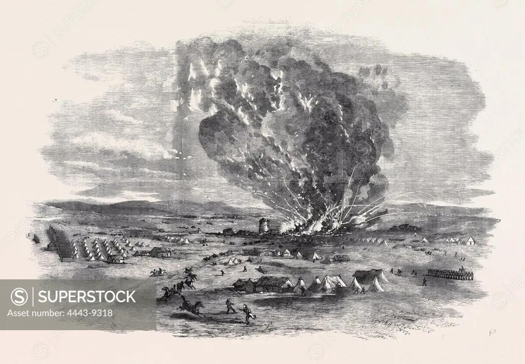 THE EXPLOSION OF THE RIGHT SIEGE TRAIN, NEAR INKERMAN MILL