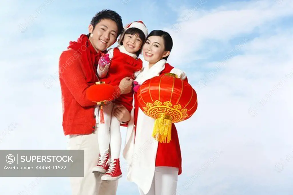 Young couple celebrating Chinese New Year