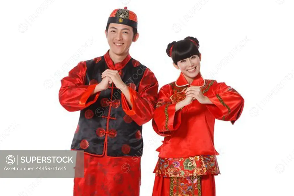 Young couple celebrating Chinese New Year