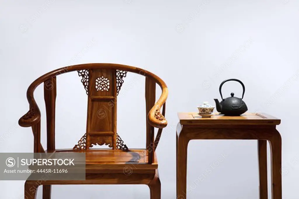 Close-up of Chinese traditional chair