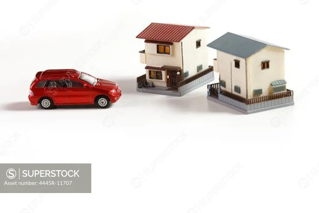Architectural model and car model