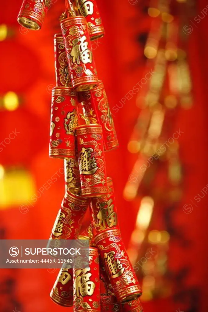 Close-up of firecrackers