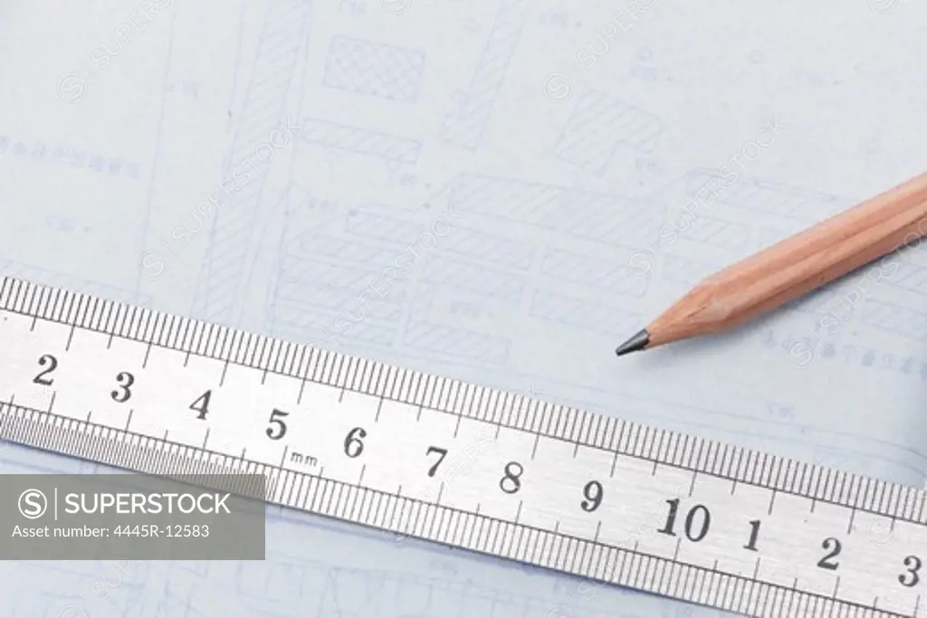 Pencil and ruler
