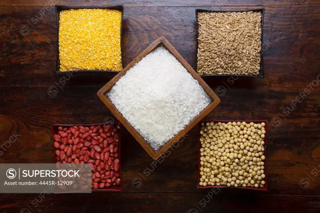 Rice,kidney bean,wheat,soybean and corn