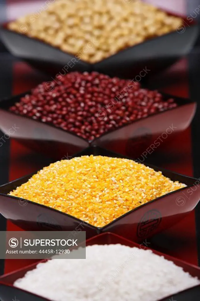 Rice,corn,red bean and soybean